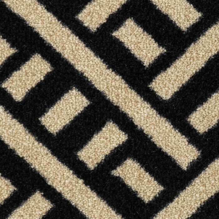 2' X 4' Checkered Washable Area Rug With UV Protection (568175) - Black / Off White