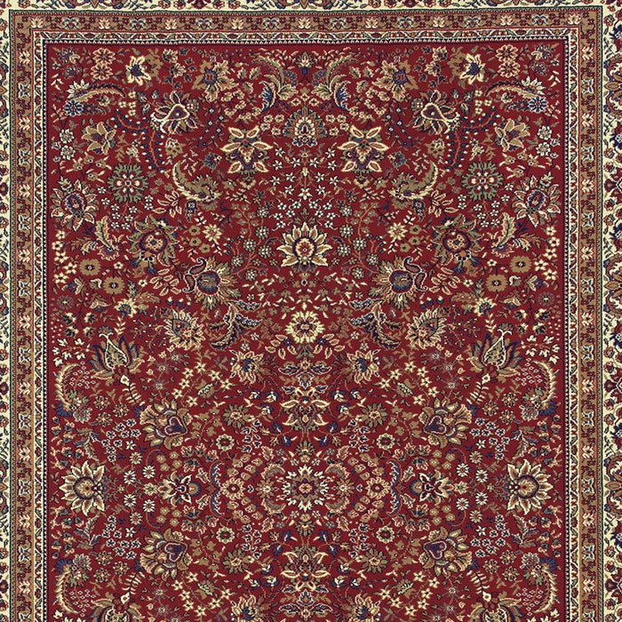 5' X 8' Oriental Area Rug - Red / Ivory