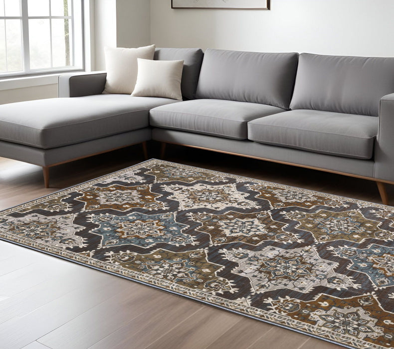 10' X 13' Medallion Area Rug - Blue