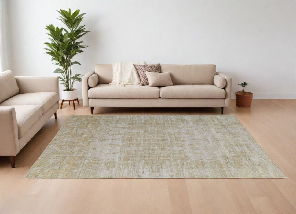 10' x 14' Abstract Hand Woven Area Rug - Ivory