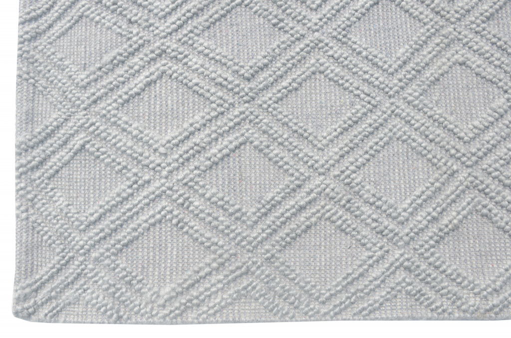 8' x 11' Geometric Handmade Area Rug - Gray