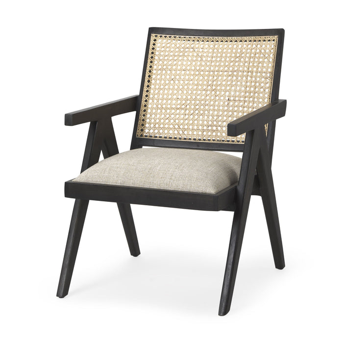 Solid Arm Chair - Gray / Black