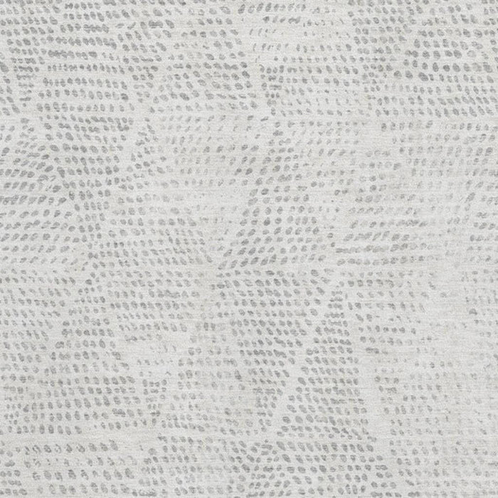8' X 10' Diamond Washable Area Rug With UV Protection (650612) - Silver / Ivory