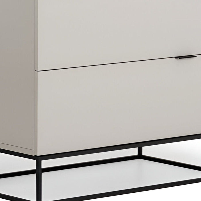 Manufactured Wood Three Drawer Chest - Gray
