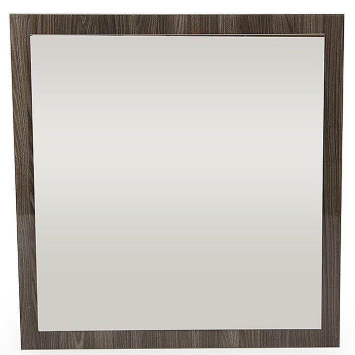 41" Square Framed Accent Mirror - Gray
