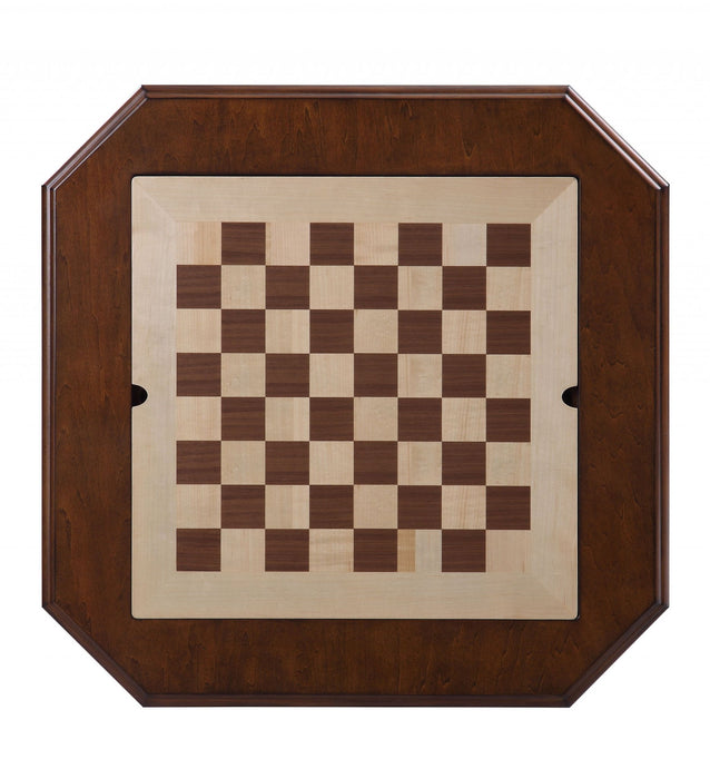 Octagon Console Table And Drawers - Brown