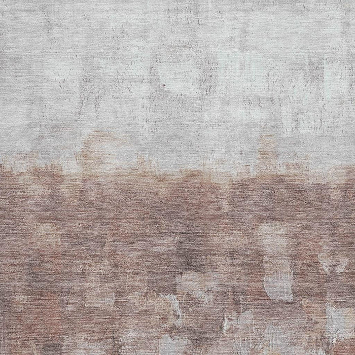 10' X 14' Abstract Washable Area Rug With UV Protection (718472) - Rust / Silver