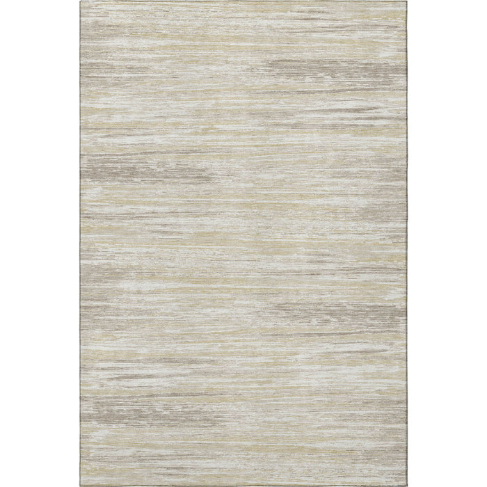 10' X 14' Striped Washable Area Rug With UV Protection (671192) - Beige / Ivory