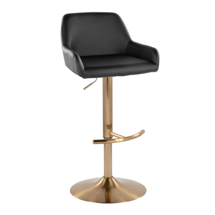 Daniella - Adjustable Barstool (Set of 2) - Gold Base