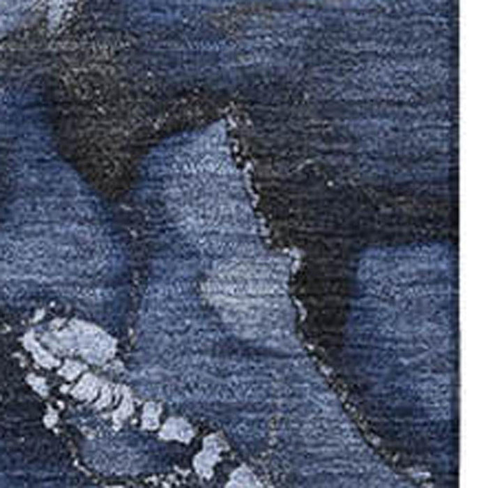 8' X 10' Abstract Washable Area Rug With UV Protection (647240) - Navy Blue / Ivory