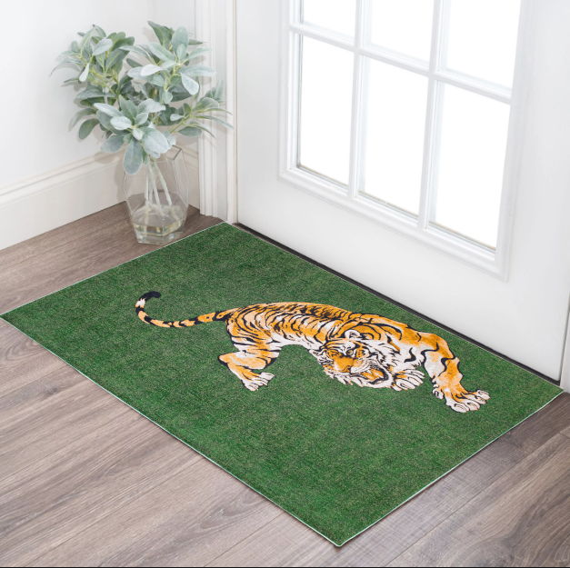 3' X 5' Abstract Washable Area Rug (552020) - Green / Yellow