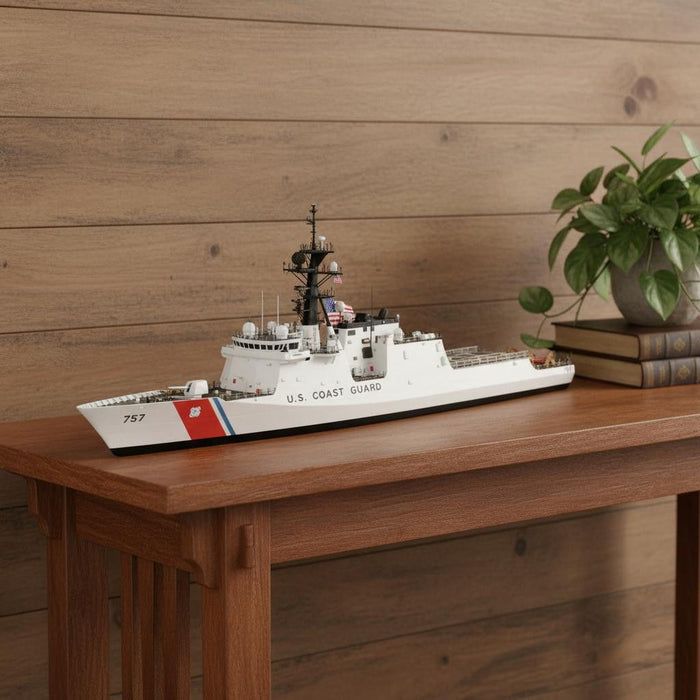 Hand Painted Model Boat (624487) - White