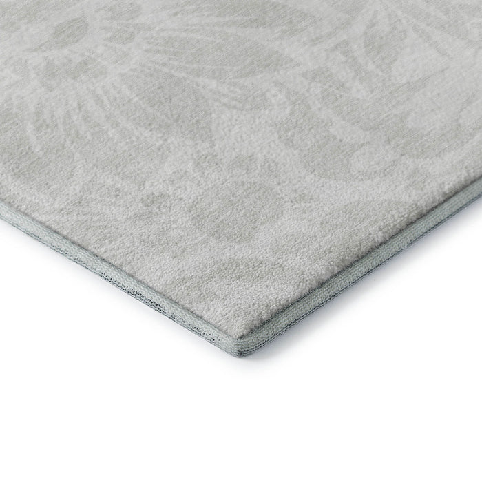 8' X 10' Floral Washable Area Rug With UV Protection (648656) - Ivory / Cream
