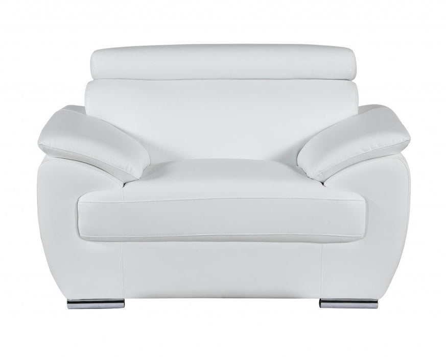Captivating Leather Chair - White