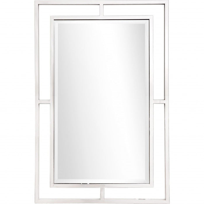 42" Metal Framed Accent Mirror - Silver