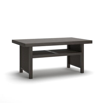 Signature Design by Ashley dark brown rectangular multi-use table with umbrella option