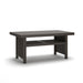 Signature Design by Ashley dark brown rectangular multi-use table with umbrella option