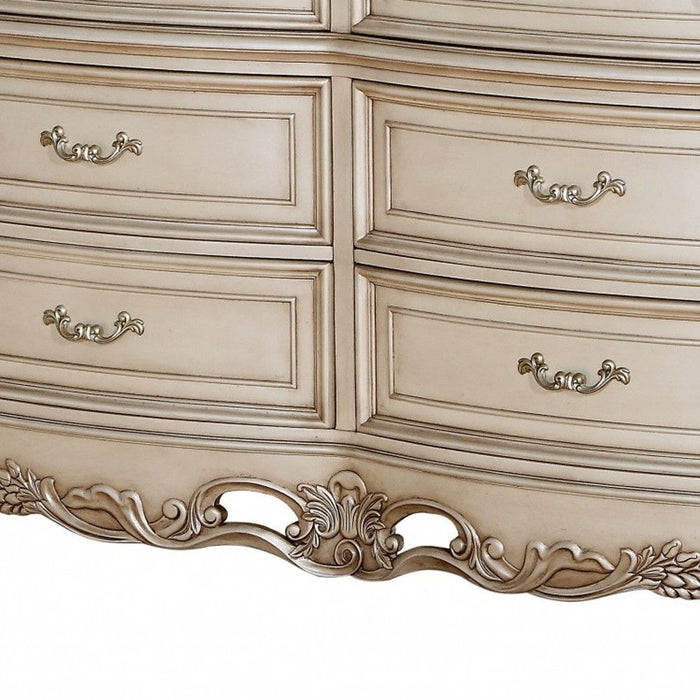 Solid Wood Double Dresser - Beige