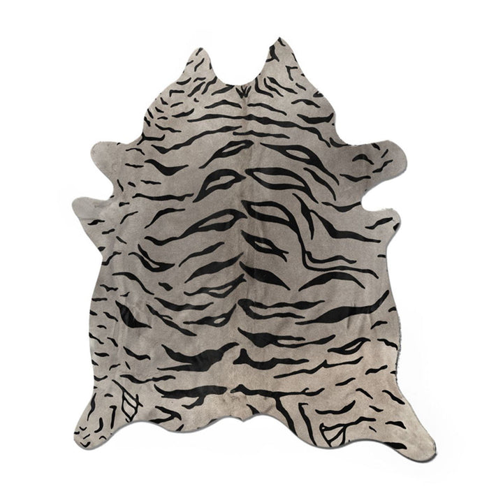6' x 7' Cowhide Cowhide Area Rug - Gray And Black