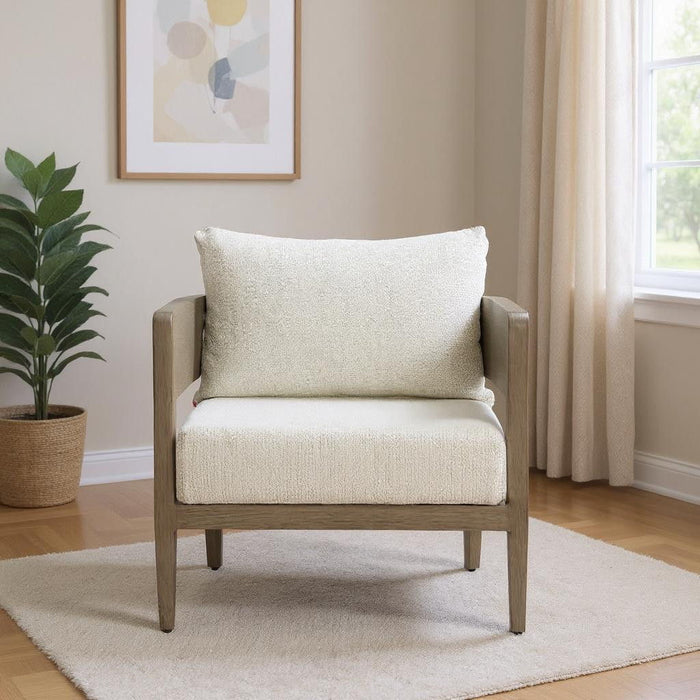 28" Modern Upholstered Arm Chair - Beige