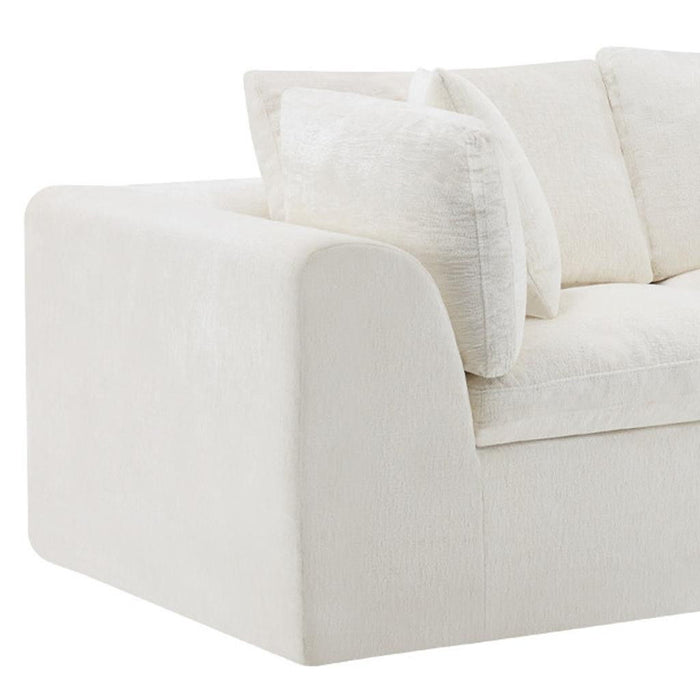 Chenille Modular Sofa Chaise With Toss Pillows (725205) - Beige