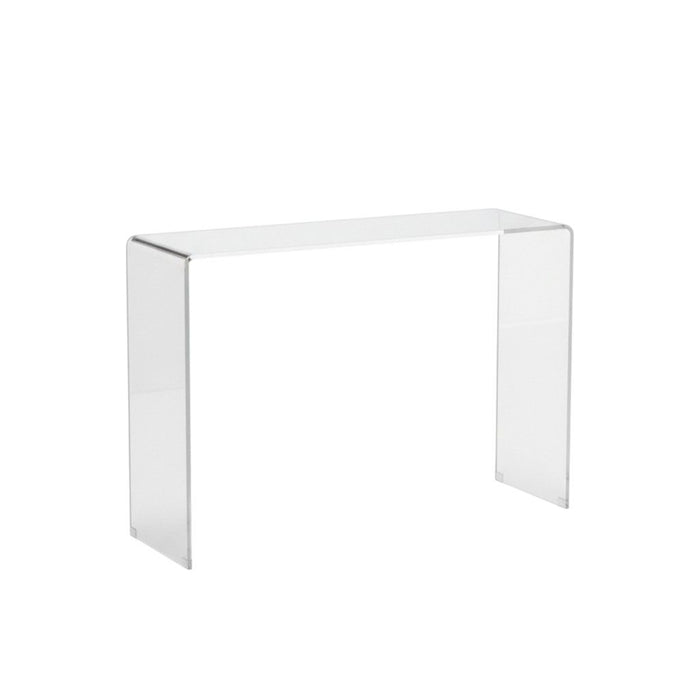 Glass Block Console Table - White