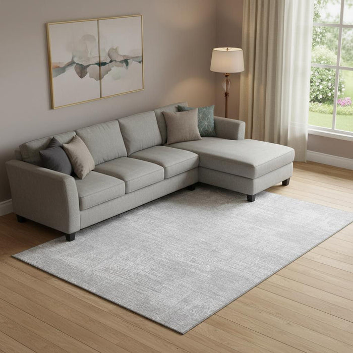 10' X 14' Abstract Washable Area Rug With UV Protection (667144) - Silver / Gray