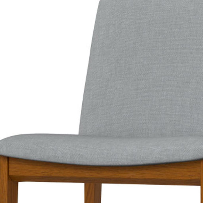 Wood Dining Parsons Chairs (Set of 2) - Walnut / Gray