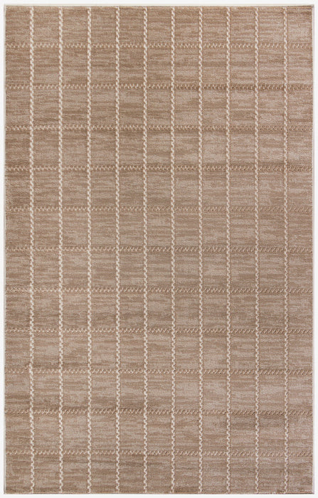 4' X 6' Geometric Area Rug (556250) - Ivory / Brown