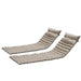 Giga 2-piece outdoor chaise lounge chair cushion set with back and seat cushions, cream-colored fabric for comfortable outdoor seating.