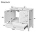 Modern Giga bathroom vanity with solid wood frame, sink combo, soft-closing door, and three drawers for stylish bathroom storage.