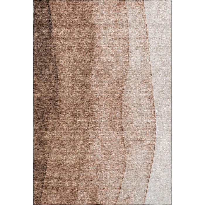 10' X 14' Ombre Washable Area Rug With UV Protection (652713) - Brown / Beige