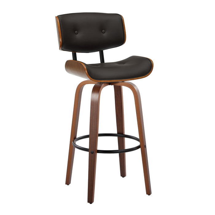 Lombardi - 30" Fixed-Height Barstool (Set of 2) - Walnut Base