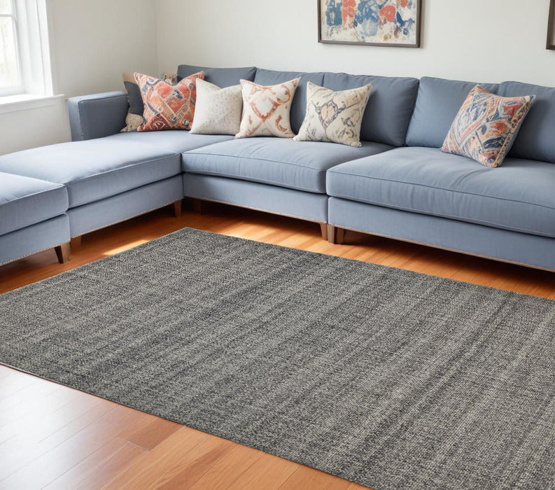 10' x 14' Hand Woven Area Rug - Gray