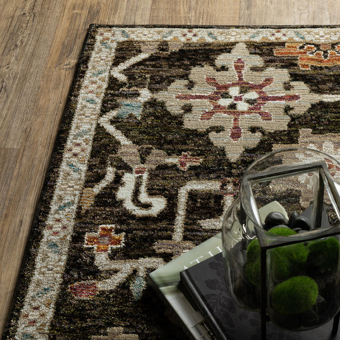 9' X 12' Oriental Area Rug - Brown
