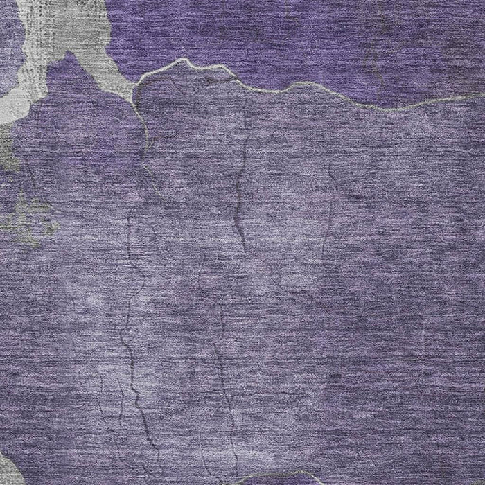 10' X 14' Abstract Washable Area Rug With UV Protection (707035) - Purple / Beige