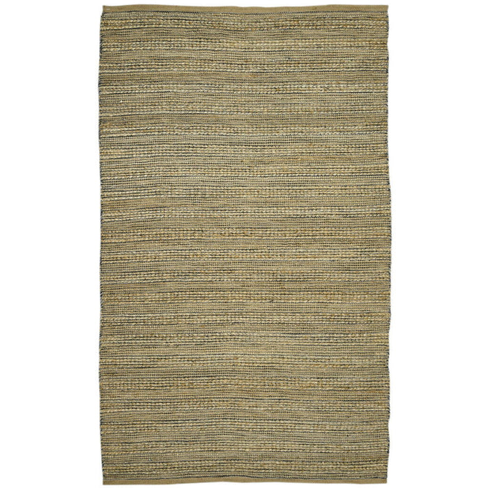 8' X 10' Jute Striped Flatweave Handmade Area Rug - Dark Gray