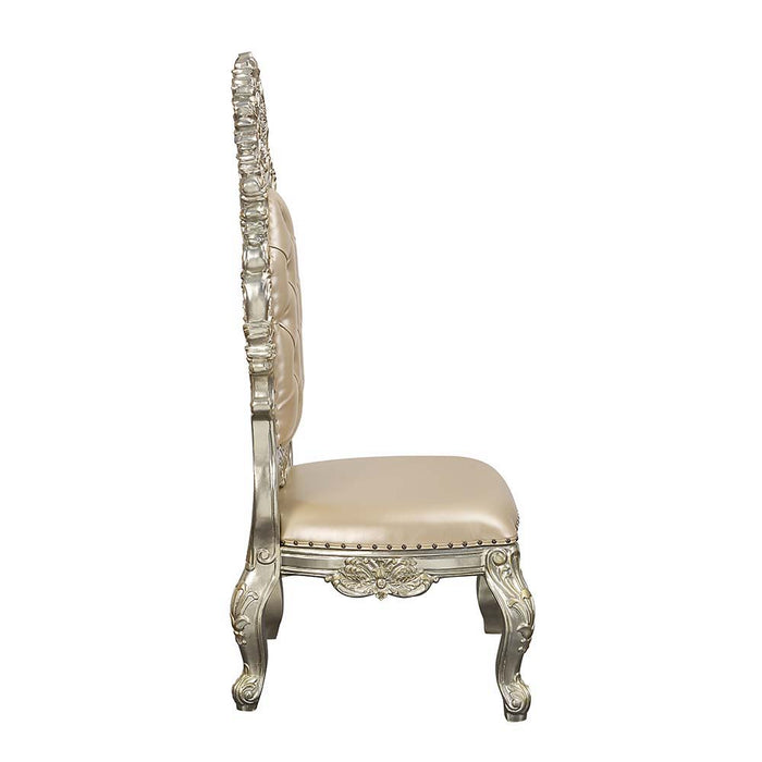Sorina - Side Chair (Set of 2) - PU & Antique Gold Finish