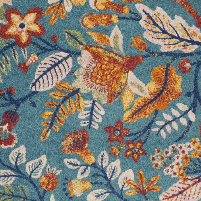9' X 12' Floral Vines Power Loom Area Rug - Gray