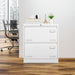 Giga 3-drawer locking metal lateral filing cabinet for office or home, featuring a sturdy design and lockable drawers.
