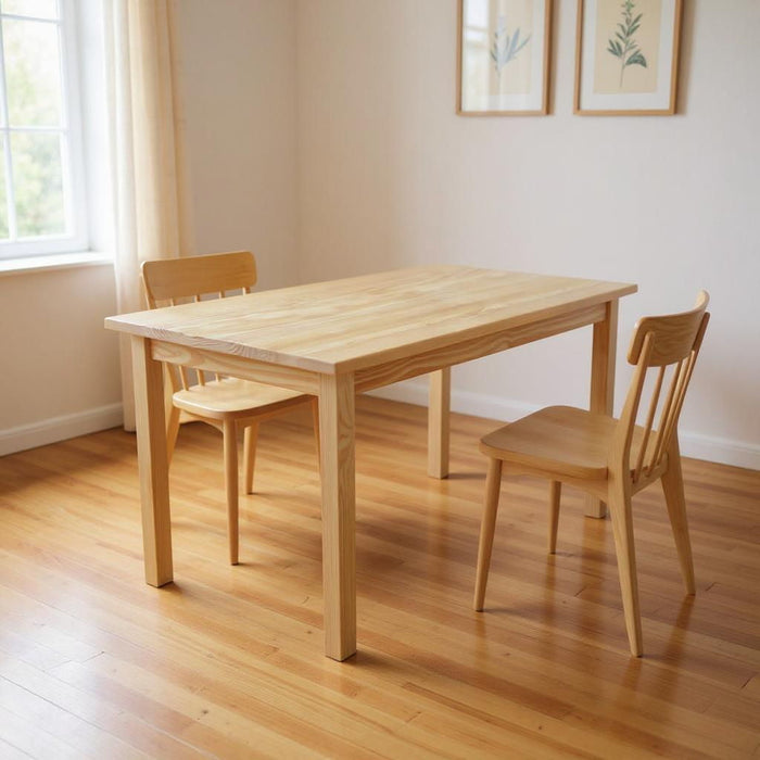 60" Solid Wood Dining Table - Natural