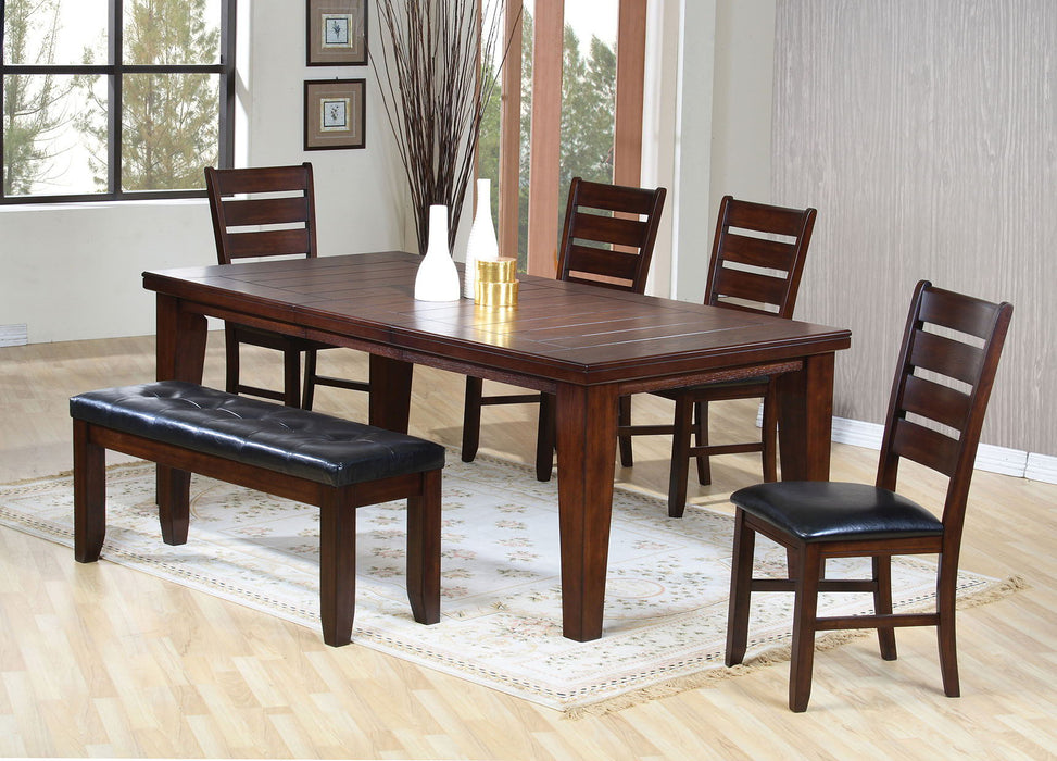 48" Solid Manufactured Wood Dining Table - Dark Brown
