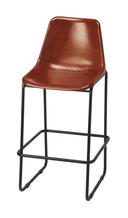 42" Iron Bar Chair - Brown / Black