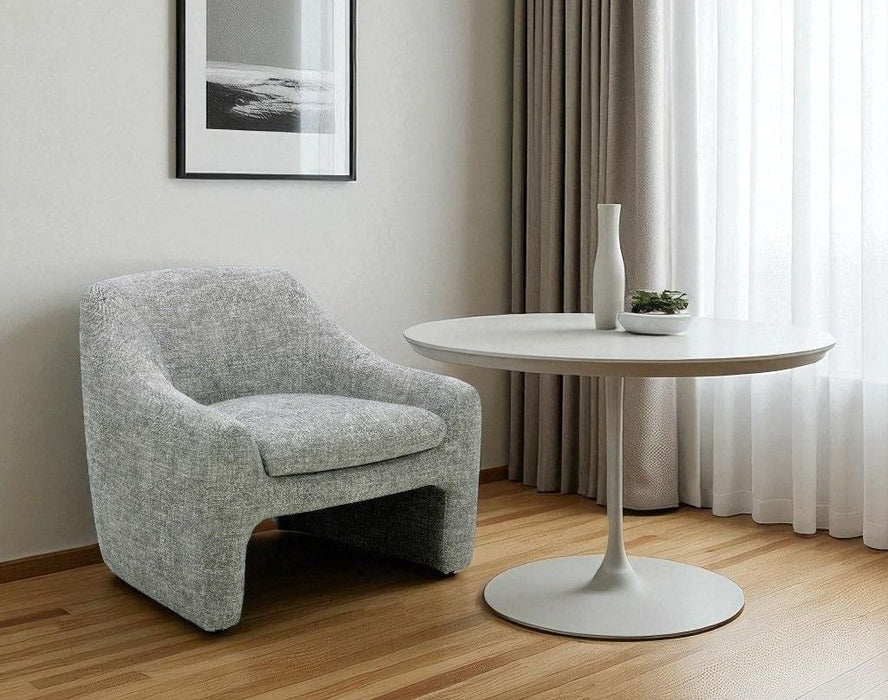 Upholstered Fabric Dining Arm Chair - Gray