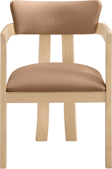 Lavrin - Vegan Leather Dining Arm Chair (Set of 2) - Natural Base