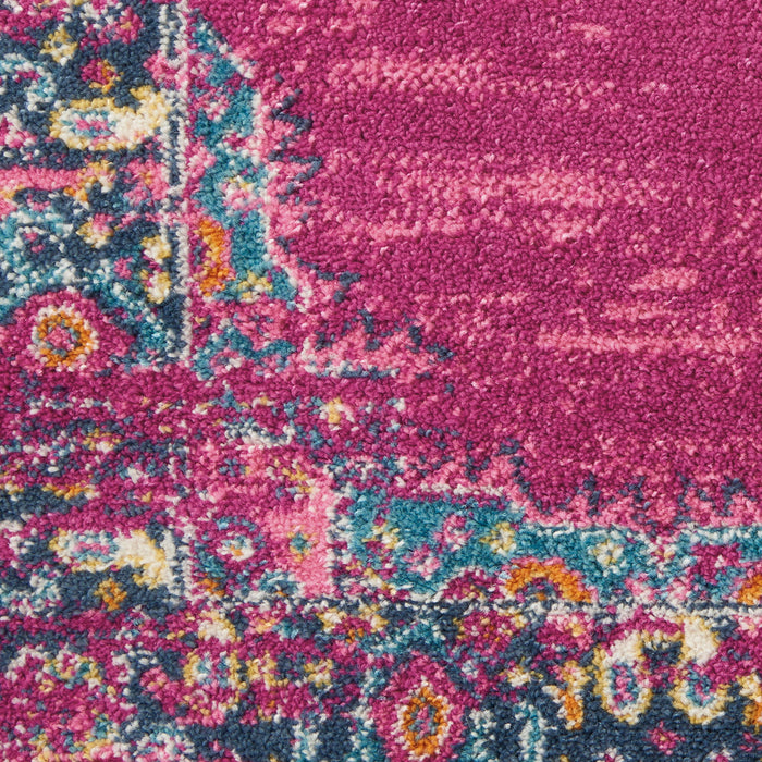 12' x 15' Moroccan Power Loom Distressed Polypropylene Area Rug - Pink