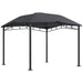Gray Outsunny 10x10 ft patio gazebo with geometric roof design, all-weather steel frame, outdoor canopy for shade and shelter