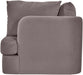 Meridian Furniture Hammond velvet upholstered stationary chair with plush fabric, modern design, and cushioned seat.