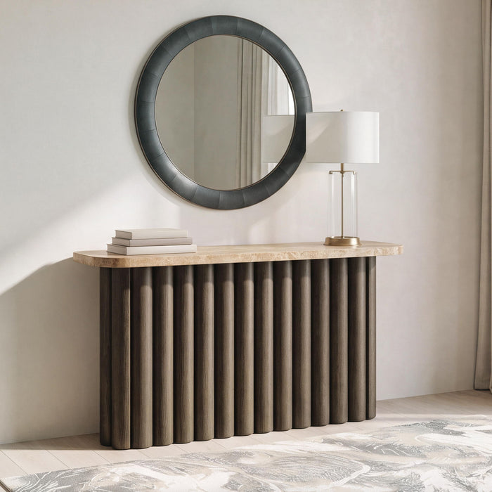 Signature Design by Ashley Darimore rectangular cocktail table with a sleek wooden surface and modern design.