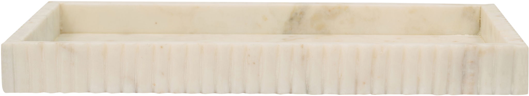 Elegant genuine marble tray by Meridian Furniture featuring a sleek, round design perfect for serving or decorative use.